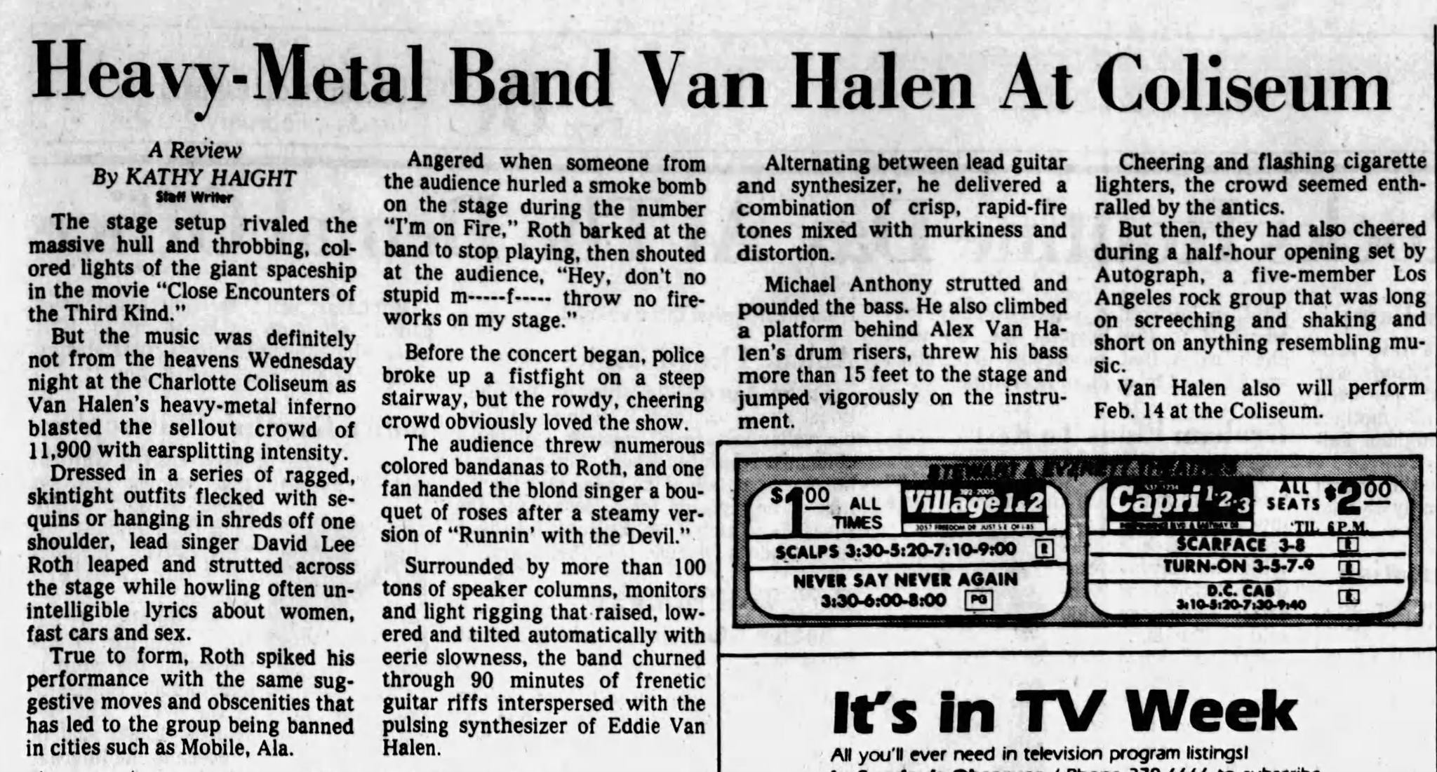 Van Halen - 2/1/1984 - Charlotte, NC @ Charlotte Coliseum