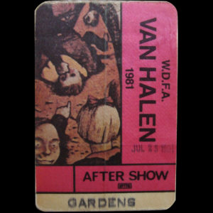7/25/1981 Van Halen pass