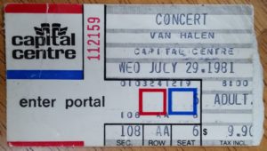 7/29/1981 Van Halen Ticket