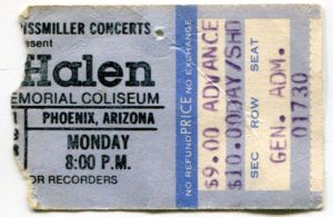 9/28/1981 Van Halen ticket