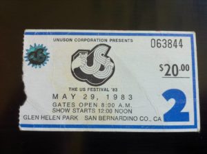 5/29/1983 Van Halen Ticket