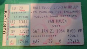 1/21/1984 Van Halen Ticket