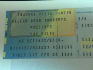 2/4/1984 Van Halen ticket