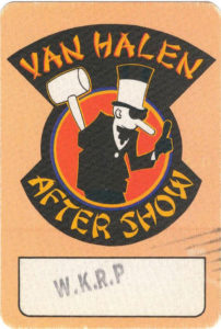 3/9/1984 Van Halen backstage pass