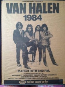 3/30/1984 Van Halen MSG ad