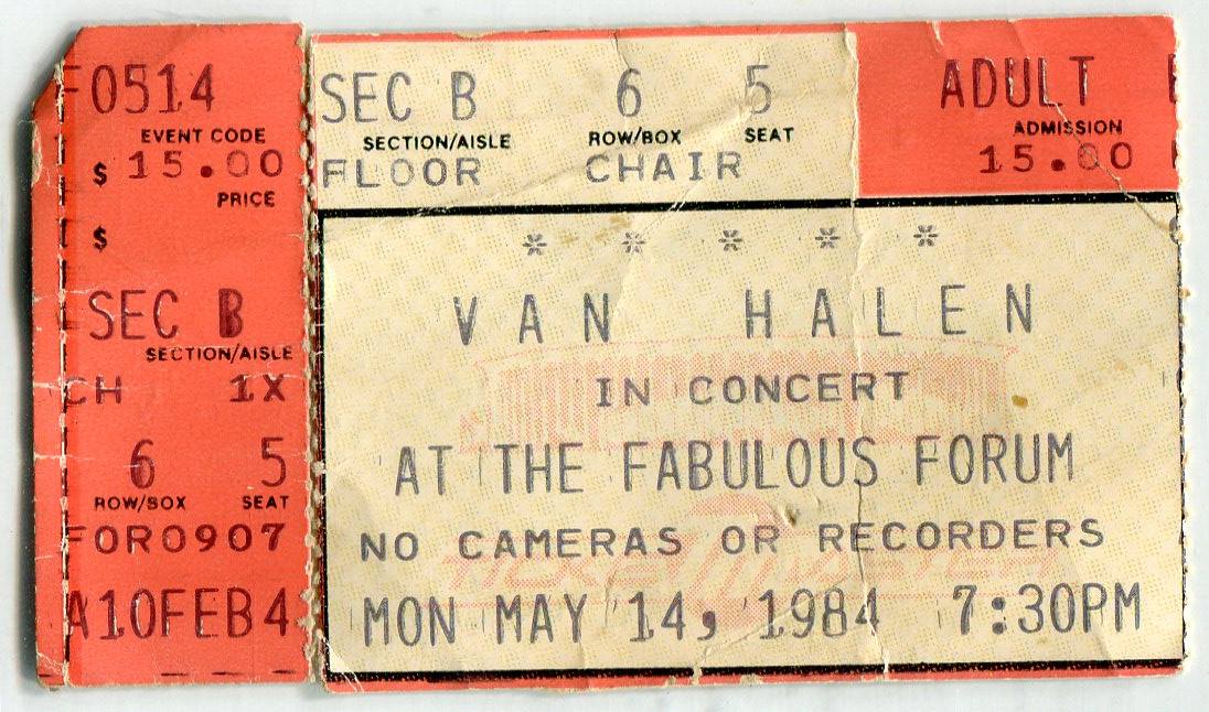 Van Halen Story : April 2, 1984 Brendan Byrne Arena, East Rutherford, NJ,  USA (2nd night) Photographer: Unknown Photo Upgrade : @rickardmanson Photo  Courtesy: Mauricio Méreles :Setlist Below 👇 : r/vanhalen