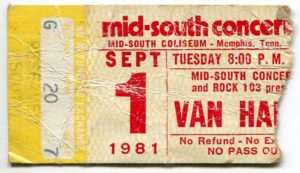 9/1/1981 Van Halen ticket