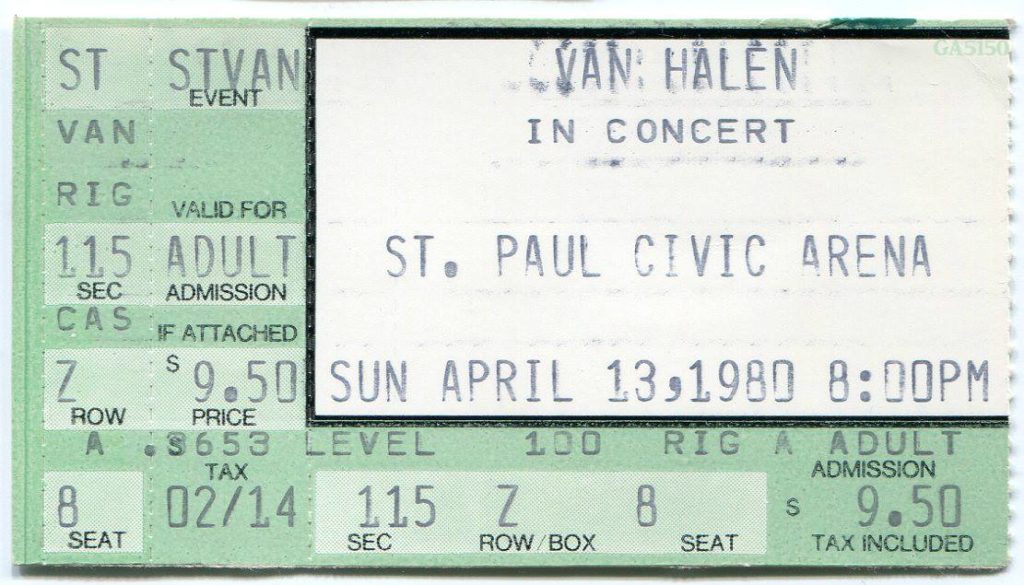 Van Halen - 1980 - St. Paul, MN @ St. Paul Civic Center