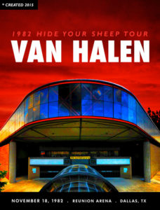 11/18/1982 Van Halen fan-made poster - Dallas, TX